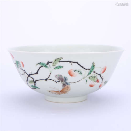 A Famille Rose Butterfly Bowl