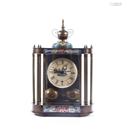 A Cloisonne Enamel Clock