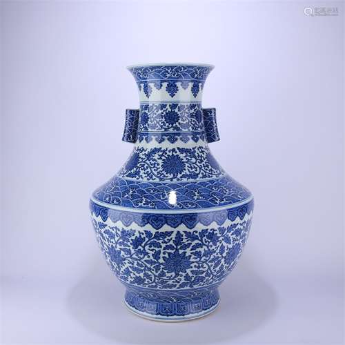 A Blue and White Lotus Vase