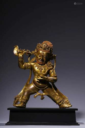 Ming Dynasty Gilt Bronze Vajra Bodhisattva Statue