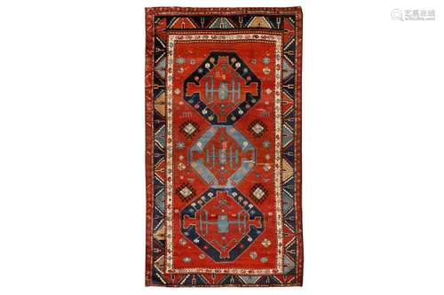 AN ANTIQUE LORI PAMBAK KAZAK RUG, SOUTH CAUCAUSUS