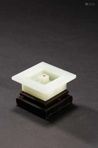 Qing Dynasty: White Jade Square Table Type Incense