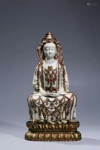 An Early Red-Glaze Guanyin