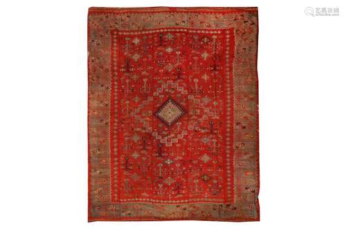 AN ANTIQUE SARKOY FLAT WEAVE CARPET, TURKEY