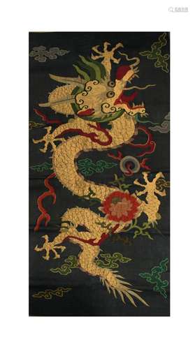 A Chinese Dragon Kesi Silk