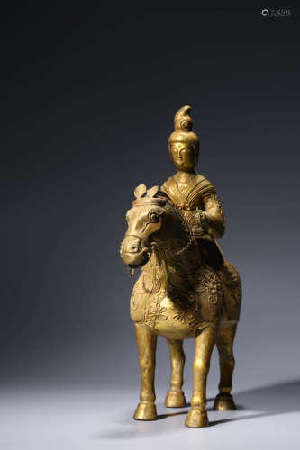 A Figure On Horse Ornament