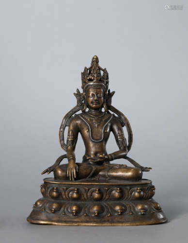 A Copper Alloy Seated Buddha