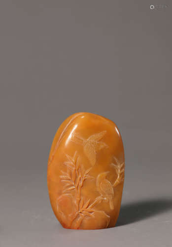 A Carved Shoushan Stone Seal