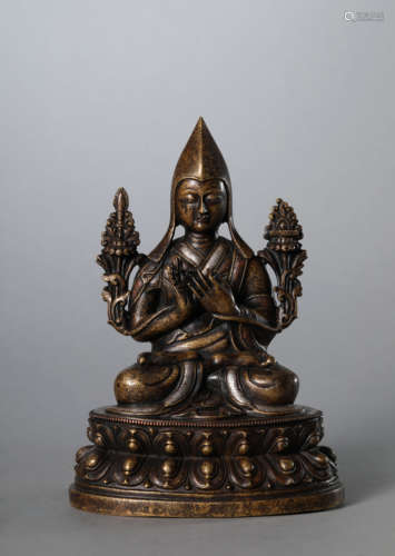 A Copper Alloy Figure of Tsong-Kha-Pa