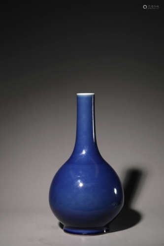 A Sacrificial Blue Glaze Bottle Vase