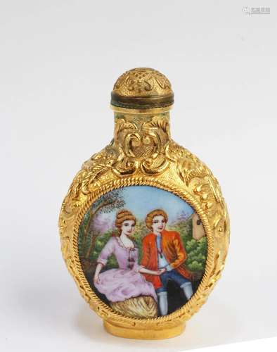 A Gilt Cloisonne Snuff Bottle