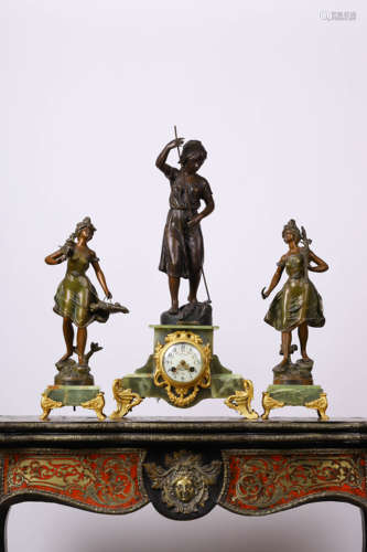 A Western Figurine Mantel Clock