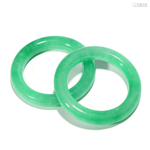 A Pair of Jadeite Bangles