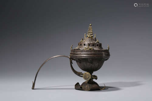 A Silver Gilding Incense Burner