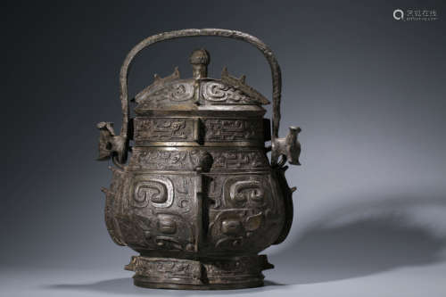 A Bronze Loop-Handle You Vessel