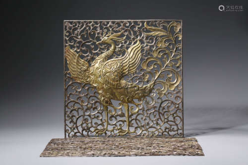 Silver Gilding Phoenix Plaque