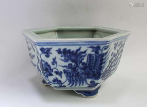 Chinese Blue & White Porcelain Ink Washer