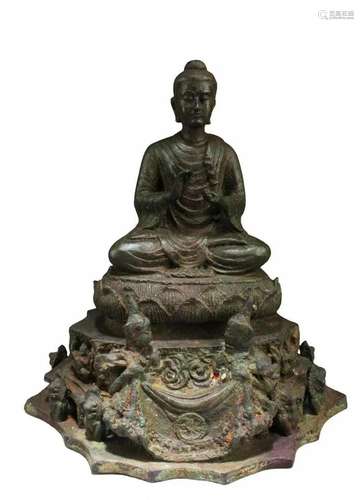 Antique Bronze Buddha Statue