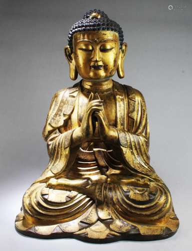 Chinese Gilt Bronze Buddha Statue