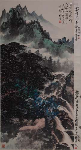 黎雄才 现代 山水 设色纸本立轴