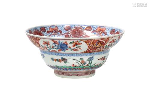 An 'Amsterdams Bont' porcelain bowl with Tibetan c...