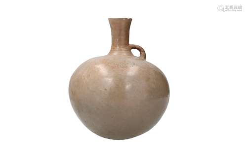 A globular jar with handle. Unmarked. Northern Persia, Amlas...