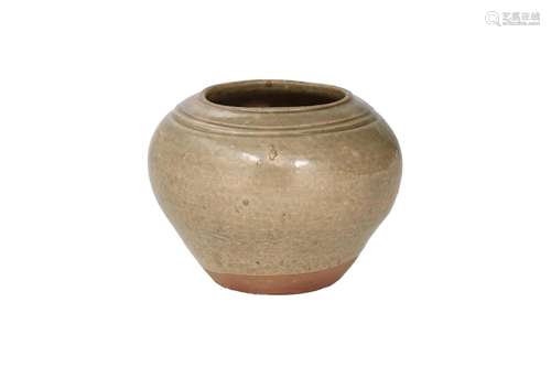 A stoneware Yue baluster jar. Unmarked. China, Song. H. 8.5 ...