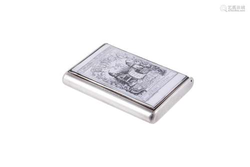 A LATE VICTORIAN SILVER AND ENAMEL PATENT CIGARETTE CASE BY ...