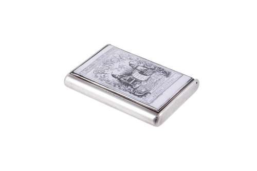 A LATE VICTORIAN SILVER AND ENAMEL PATENT CIGARETTE CASE BY ...