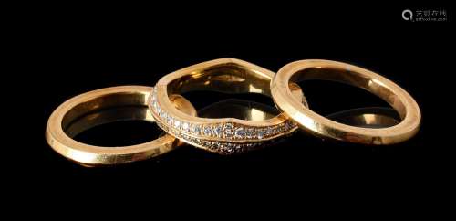 STEPHEN WEBSTER, AN 18 CARAT GOLD DIAMOND RING AND TWO GOLD ...