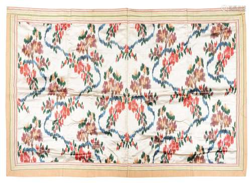 IMPORTANTE RASO DI SETA CHINE', IKAT, ITALIA, CIRCA 170...