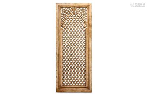 A MUGHAL STYLE MARBLE JALI SCREEN, NORTH INDIA, PROBABLY 19T...