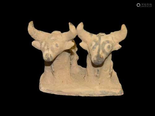 Indus Valley Twin Clay Bull Figure