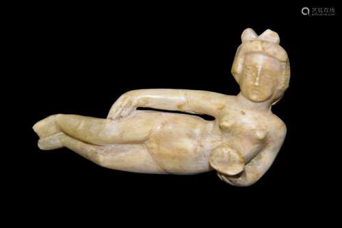 Hellenistic Reclining Alabaster Figure 3rd BC