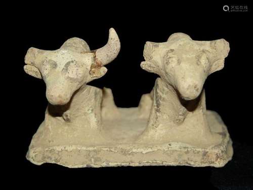 Indus Valley Twin Clay Bull Figure