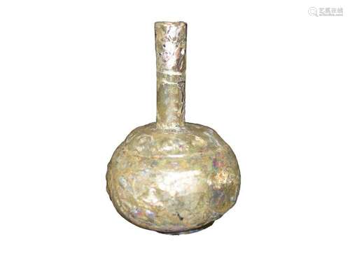 ISLAMIC GLASS BOTTLE CIRCA 12TH CENTURY