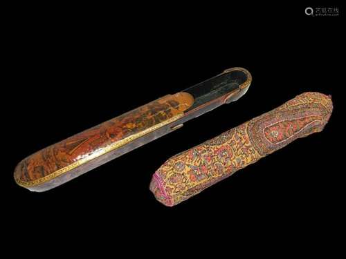 A Rare Safavid Pen Box Signed By Ya Sahib Al Zaman Persian 1...