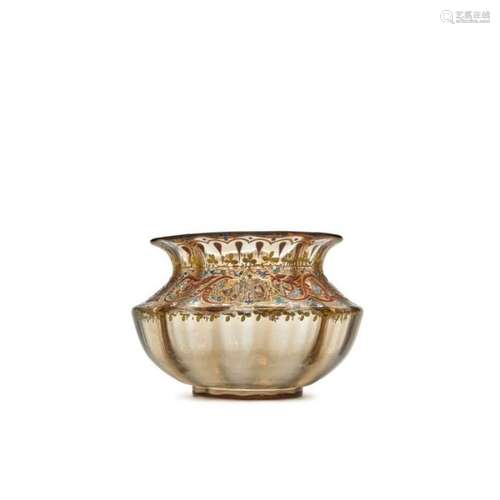 Émile Gallé gilded and enamelled glass bowl in the Ayyubid-M...