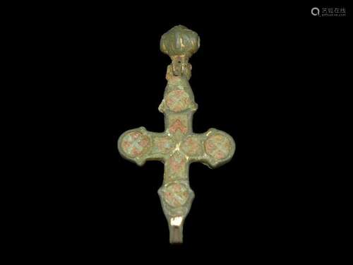 CELTIC BRONZE ENAMEL CROSS