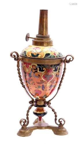 Earthenware table oil lamp