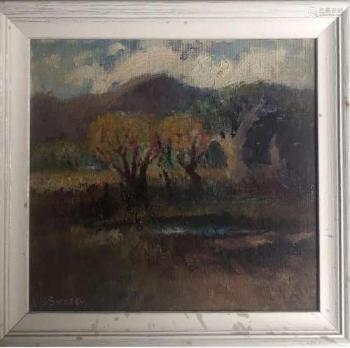 HS SWASEY OIL PAINTING ON BOARD