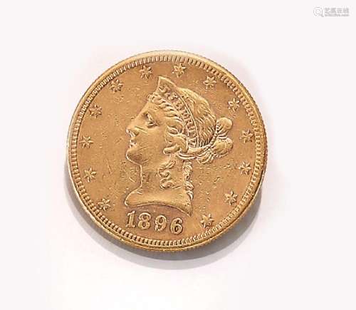 Gold coin, 10 Dollars, USA, 1896