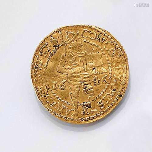 Gold coin, 1 ducat, Netherlands, 1646