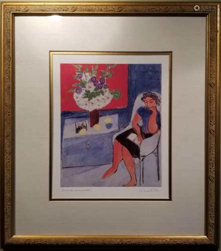 HENRI MATISSE 1869-1954 COLOR LITHOGRAPH ON PAPER
