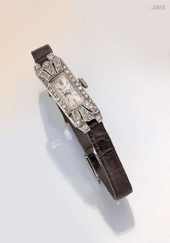Art-Deco ladies' wristwatch with diamonds