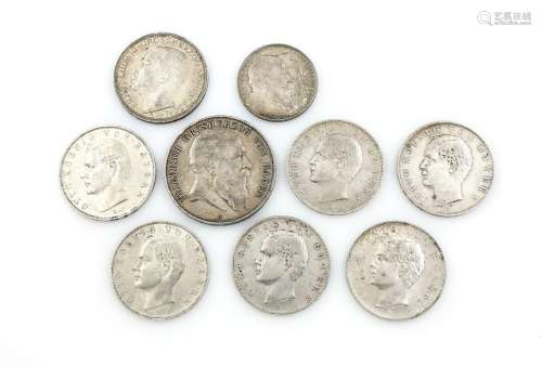 Lot 9 silver coins