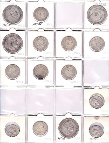 Lot 15 silver coins, Prussia