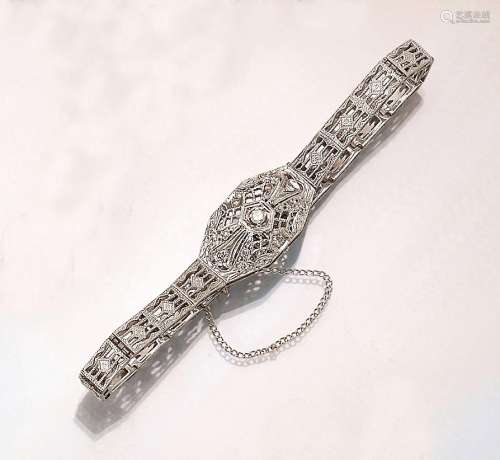 Art-Deco bracelet with diamonds, 1920ies, platinum