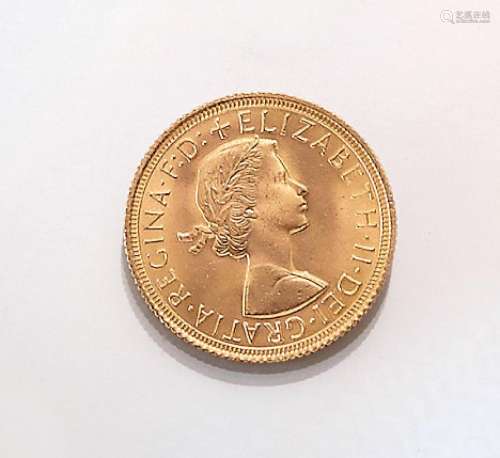 Gold coin, Sovereign, Great Britain, 1967