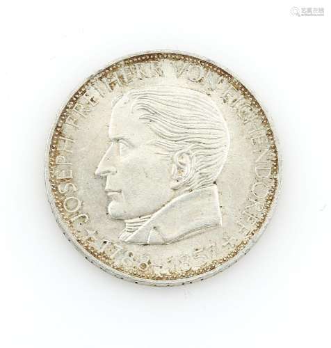 Silver coin, 5 Mark, Germany, 1957